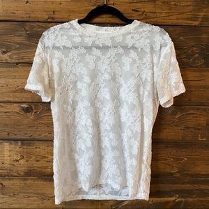 Aritzia • Wilfred Floral Mesh Top